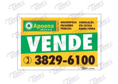 Placas imobilirias em lonas