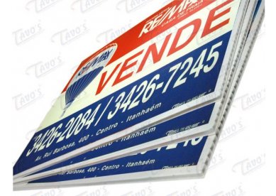 Placas de imobiliria personalizada