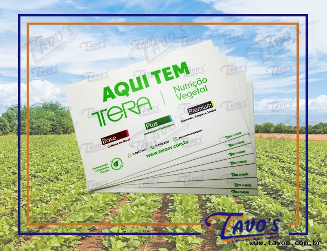 Placa para Lavoura/Agronegcio em Poliondas ou PVC Personalizada com corte Reto