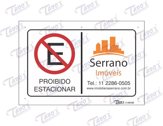 Placa Imobiliria 20 x 30 cm, LonaPlac, Personalizada, Aluga-se ou Vende-se em Lona.