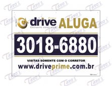 Placa Imobiliria 60 x 80 cm, LonaPlac, Personalizada, Aluga-se ou Vende-se em Lona.