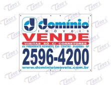 Placa Imobiliria 40 x 50 cm, Madeira, Personalizada, Aluga-se ou Vende-se em Eucatex ou Duratex.