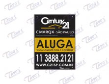 Placa Imobiliria 30 x 40 cm,Plstica,PS,PVC,Personalizada,Aluga-se ou Vende-se em PSAI (poliestireno alto impacto)