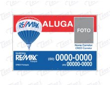 Placa Imobiliria 40 x 60 cm,Plstica,PS,PVC,Personalizada,Aluga-se ou Vende-se em PSAI(poliestireno)REMAX Imobiliria