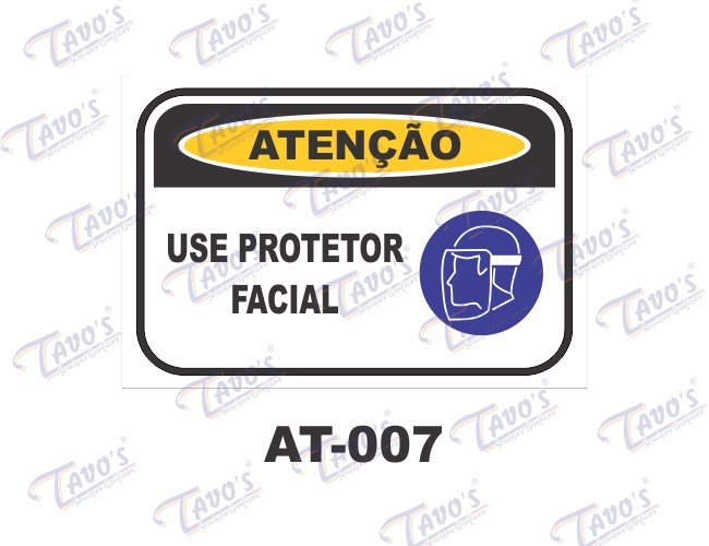 Placa Ateno - Use protetor facial