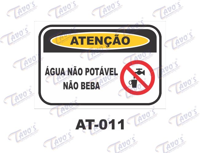 Placa Ateno - gua no potvel