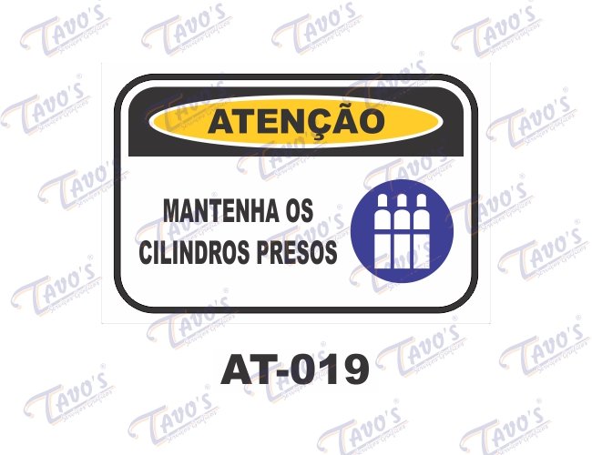 Placa Ateno - Mantenha os cilindros presos