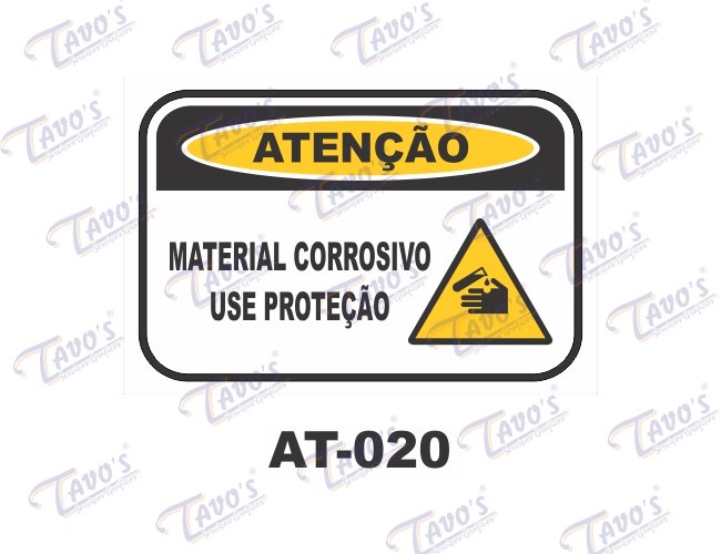 Placa Ateno - Material corrosivo