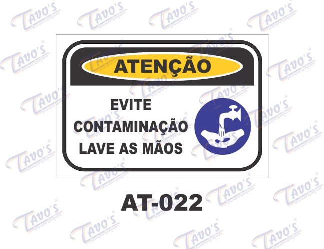 Placa Ateno - Evite contaminao