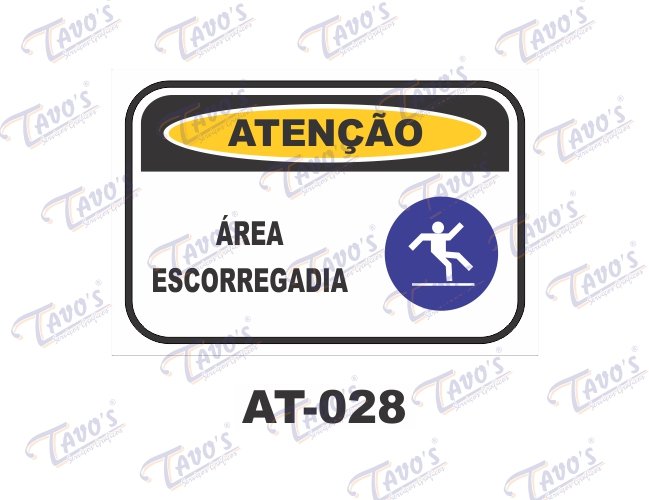 Placa Ateno - rea escorregadia