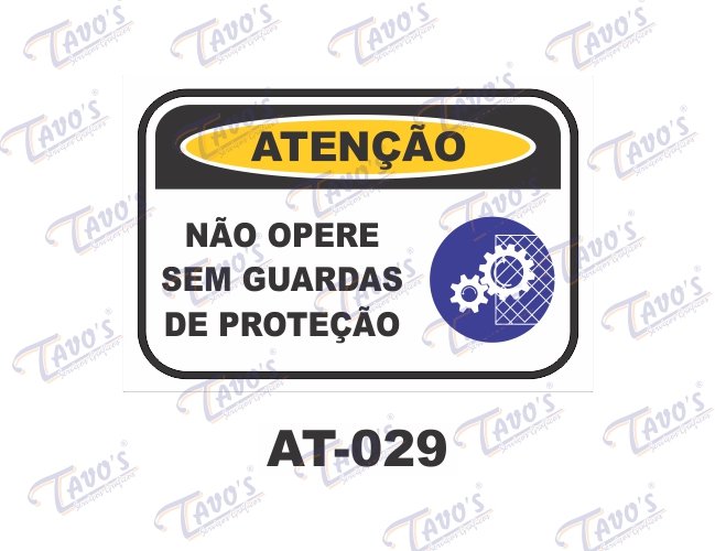 Placa Ateno - No opere sem guardas de proteo