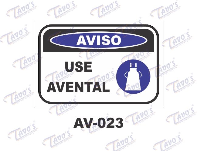 Placa Aviso - Use avental